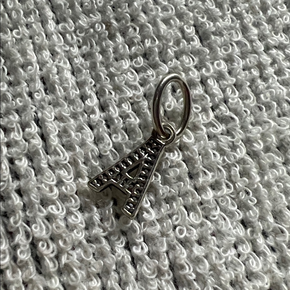 Authentic Pandora Silver Letter A Charm